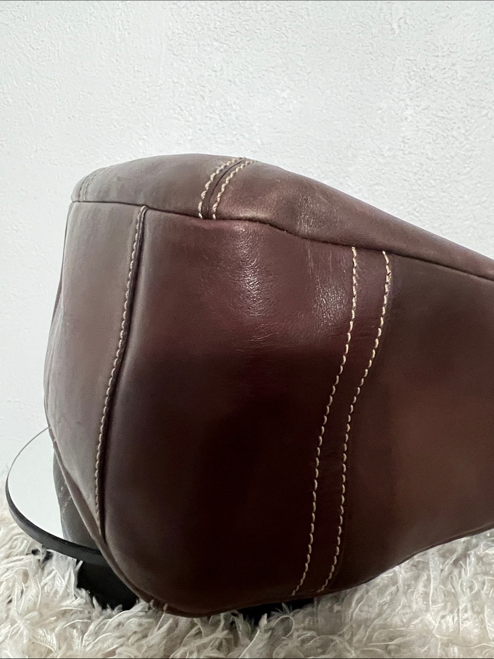 Coach Ergo Legacy Dark Brown Shoulder Bag with Brass Accent - Picture 10 of 17